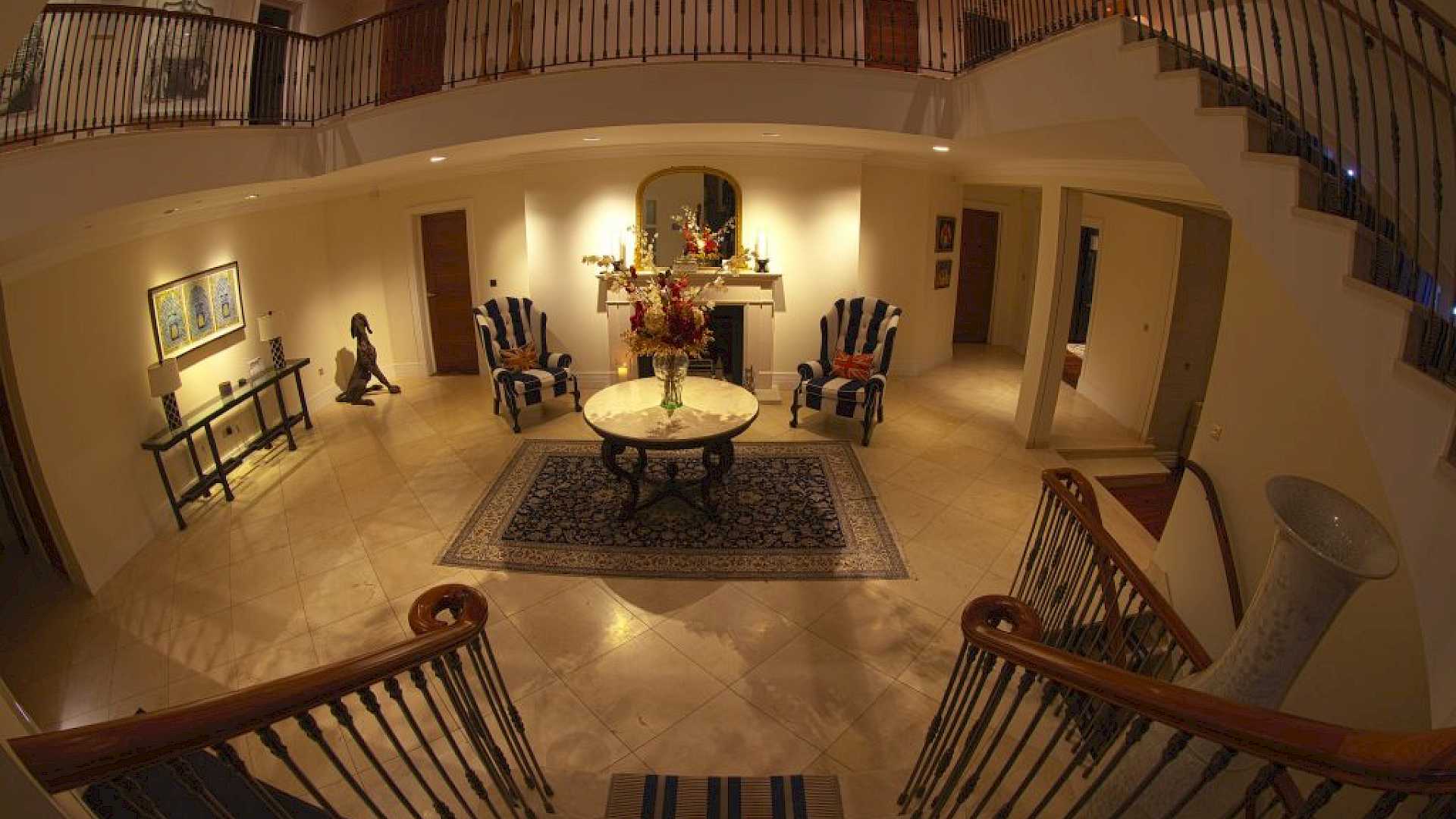 Home automation - lighitng control gives a layered lighting effect.