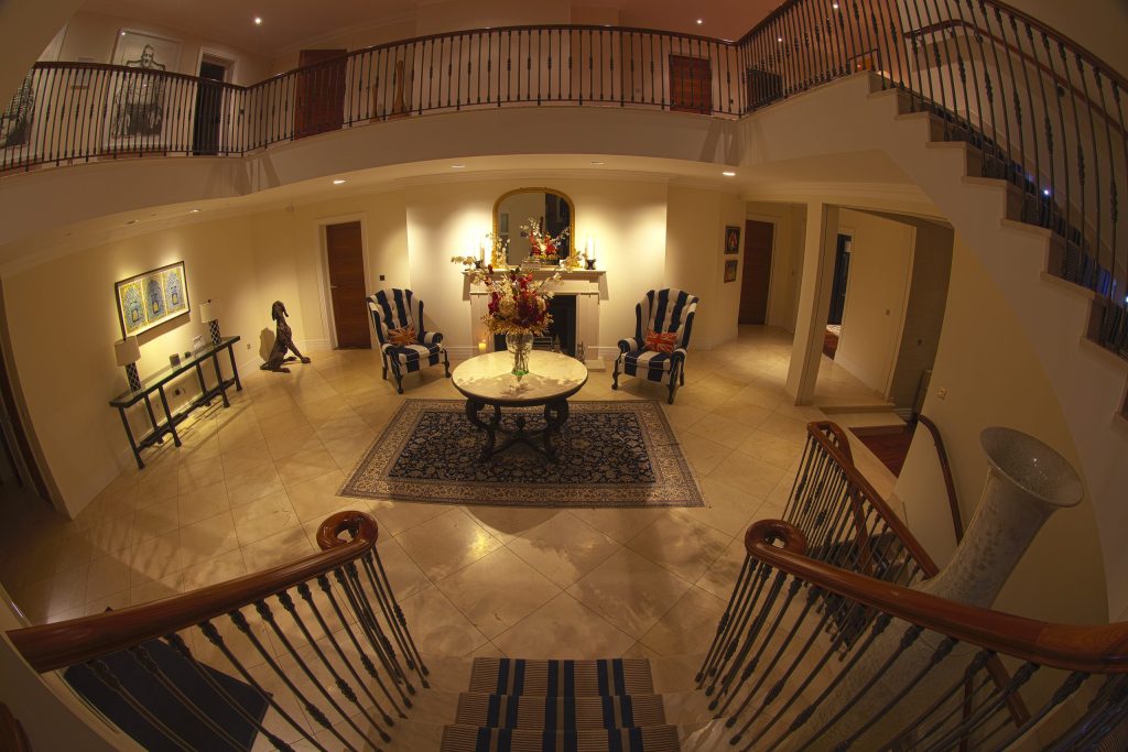 Home automation - lighitng control gives a layered lighting effect.