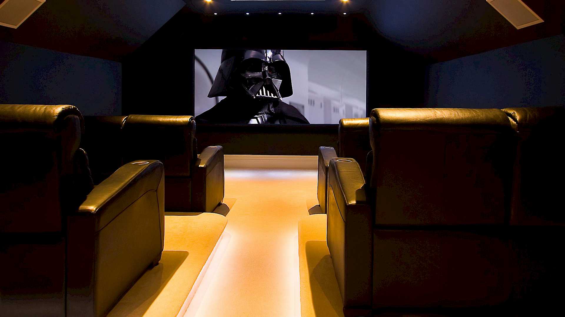 A home cinema for a star Wars fan.