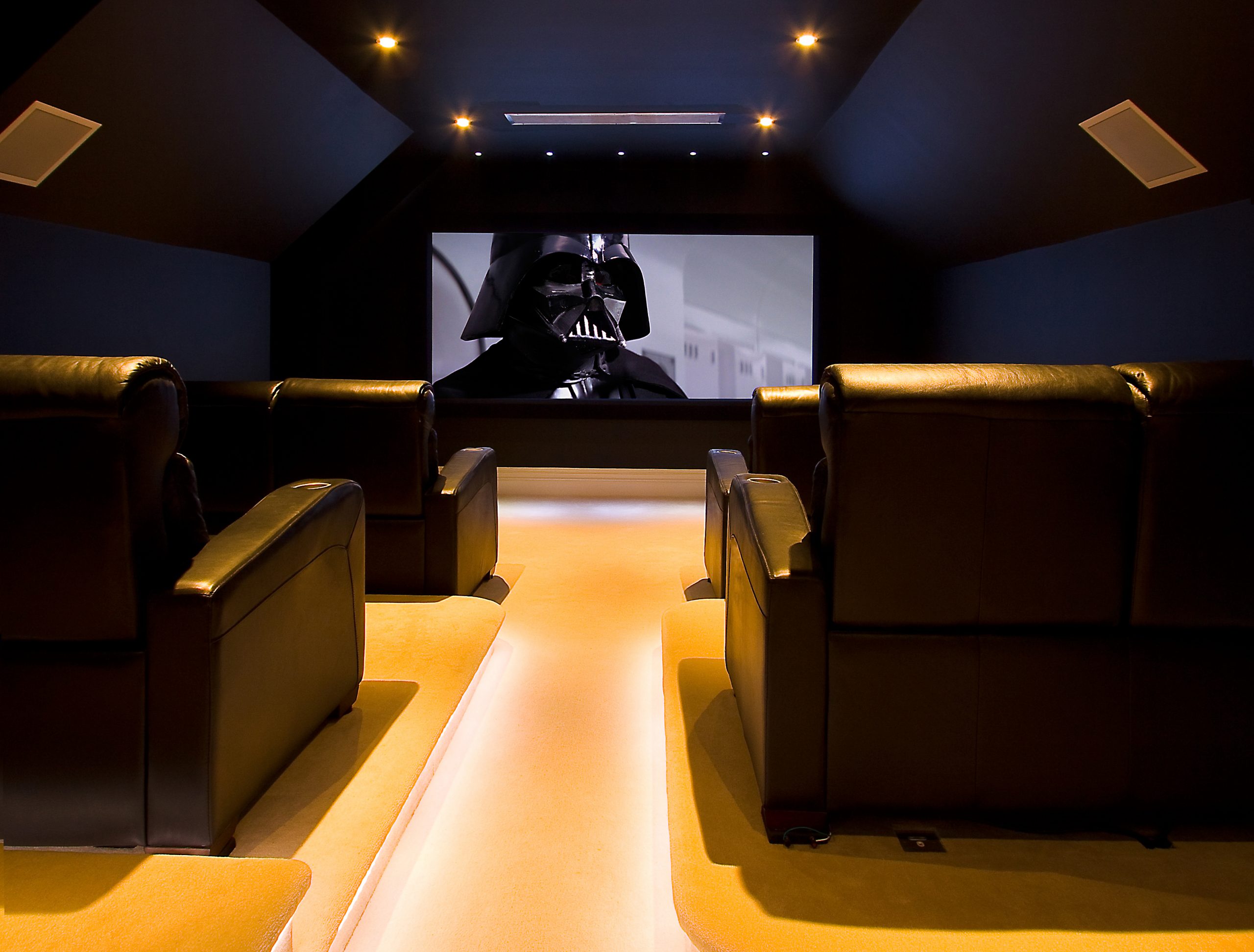 A home cinema for a star Wars fan.