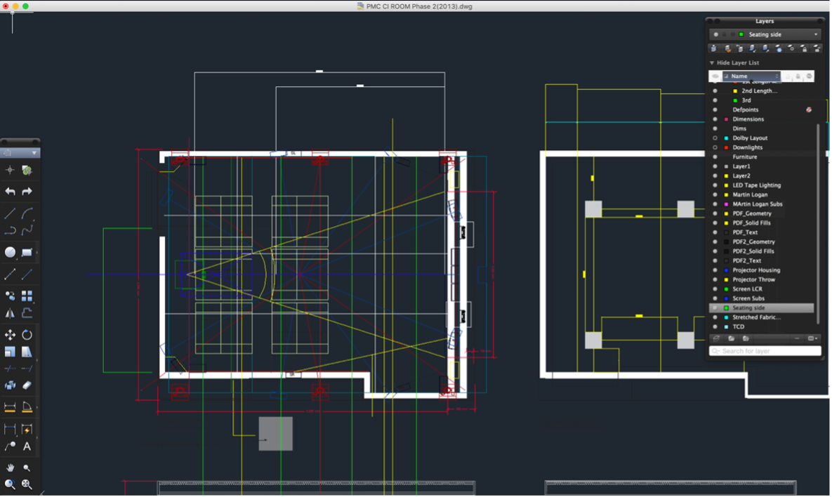 Home cinema demo room design for PMC speakers.
