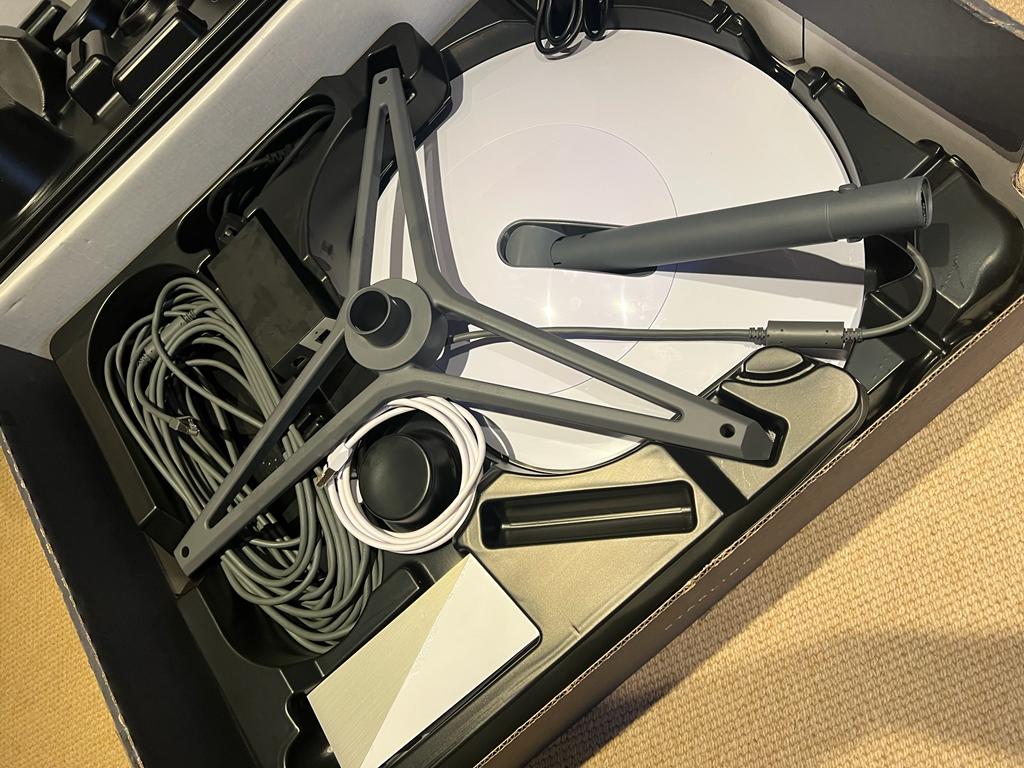 Starlink broadband equipment ready for install in Kent rural home.