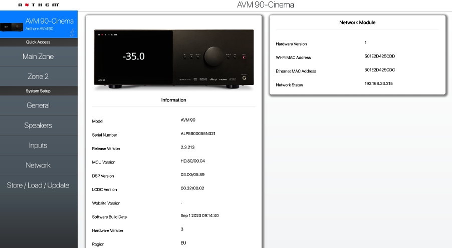 The processing in this small home cinema room is handled any an Anthem AVM90.