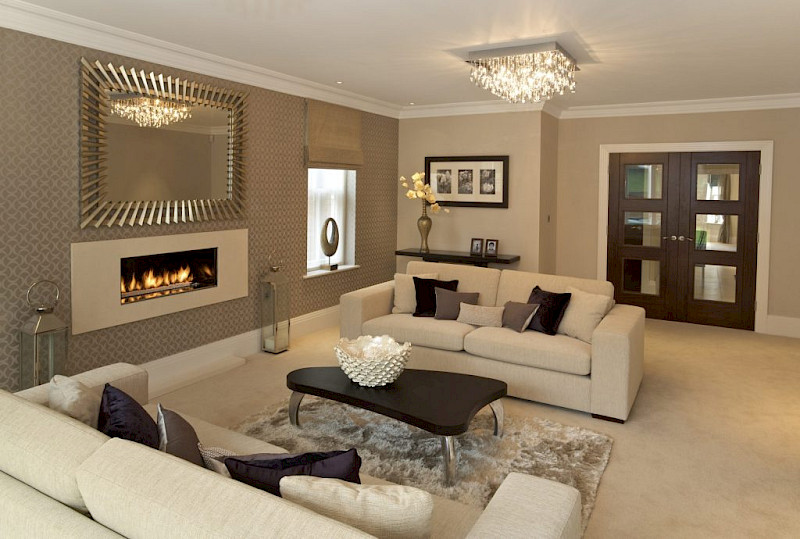 Media room with hidden tv