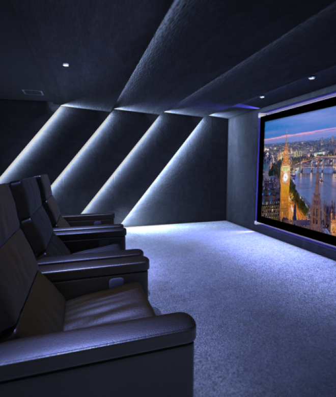 Preview image for blog post - Residents Cinema - Our Stunning Private Screening Room Design