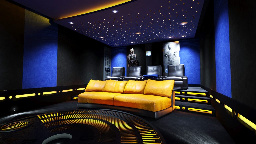 An immersive design for a massive Star Wars fan.