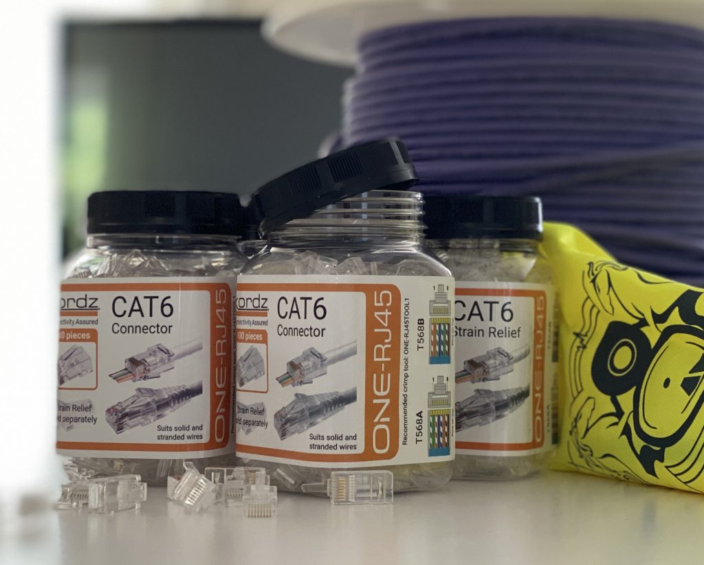 CAT6 Connectors and cable - as a smart home consultant we are always mindful of the lifespan of the technology we use.