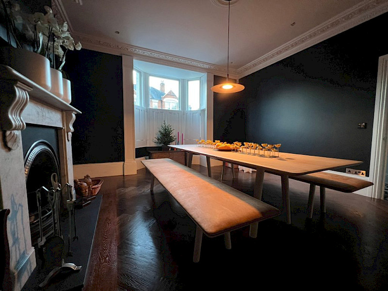Dining Room lighting over table.
